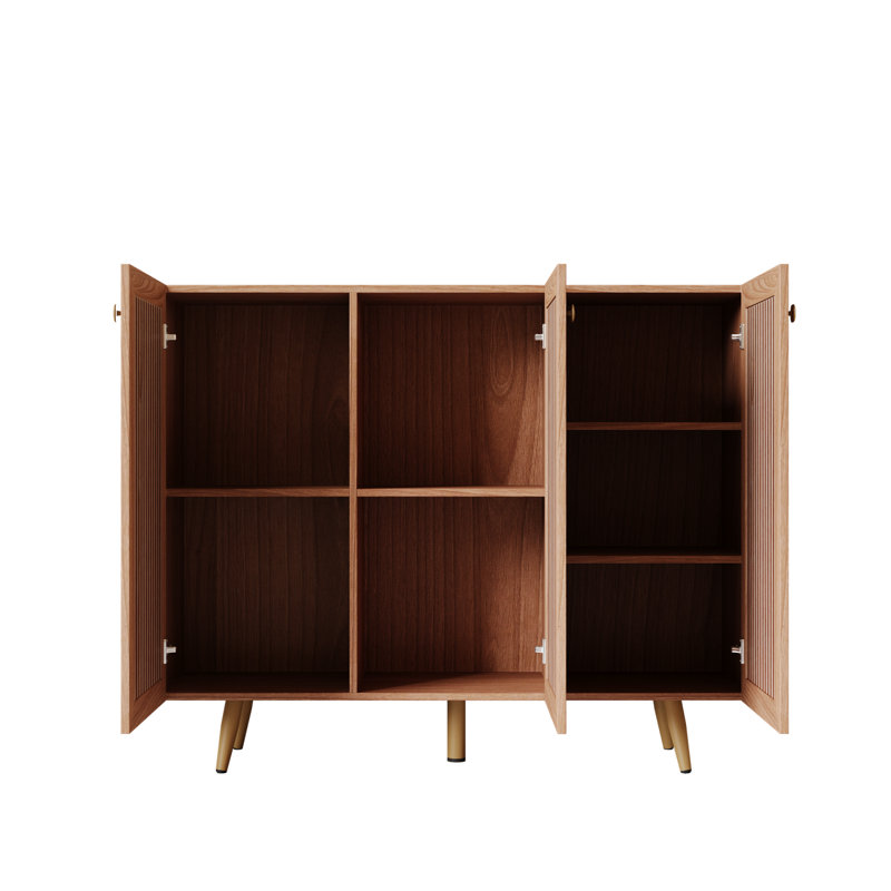 Armoire de rangement Buffet en bois Buffet de rangement, Orange