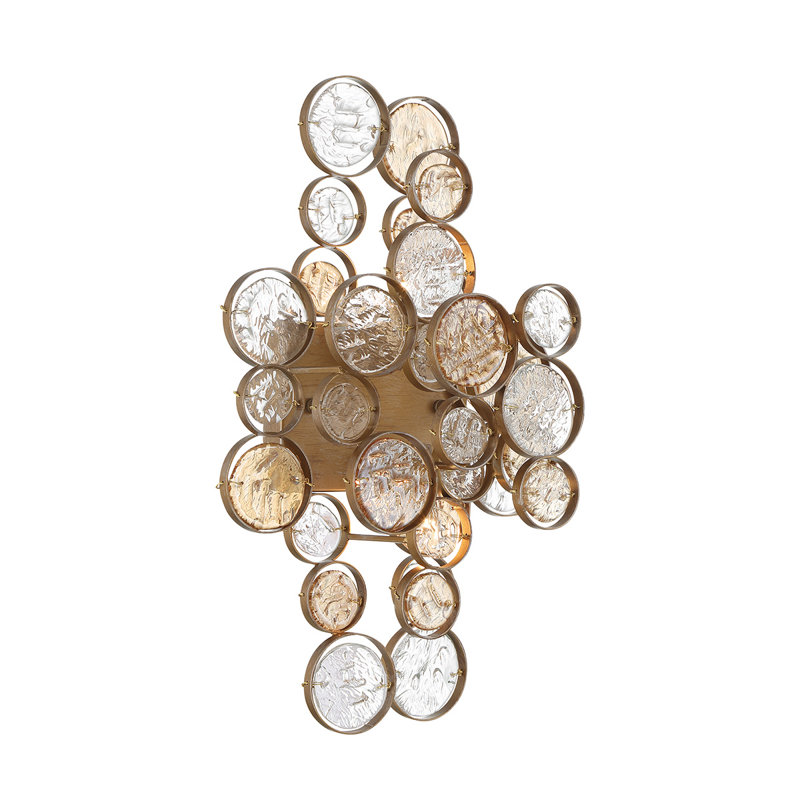 Trento 2 Light Vanity, Antique Gold