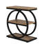 Table d'appoint à 3 niveaux avec structure circulaire en métal, canapé industriel et table de chevet avec tablettes de rangement, table d'appoint peu encombrante pour le salon, la chambre à coucher ou l'extérieur