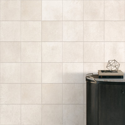 High Street Semi-Polished 12'' W x 12'' L Porcelain Concrete Look Singular Tile
