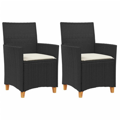 Chaises de patio avec coussins 2 pièces Red Barrel Studio® Red