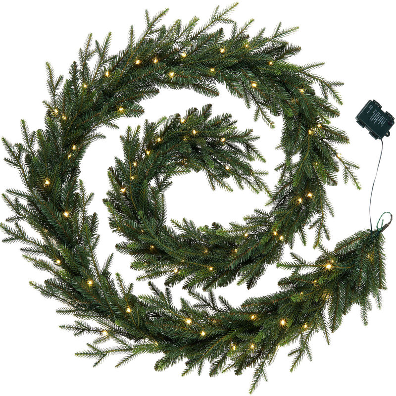 Lighted Artificial Garland, 274.32cm L