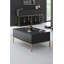 Ensemble de mobilier de salon moderne, anthracite et or | 100% panneau de particules enduit de mélamine, meuble télé (70,9 x 18,5 x 11,8 po), console (59,1 x 31,5 x 11,8 po), table basse (35,4 x 15,7 x 23,6 po) | Pieds en métal élégants, parfaits pour les espaces contemporains-24312168-24312162
