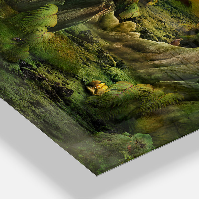 Green Paradise Tunnel - Multipanel Modern Landscape, art mural en métal