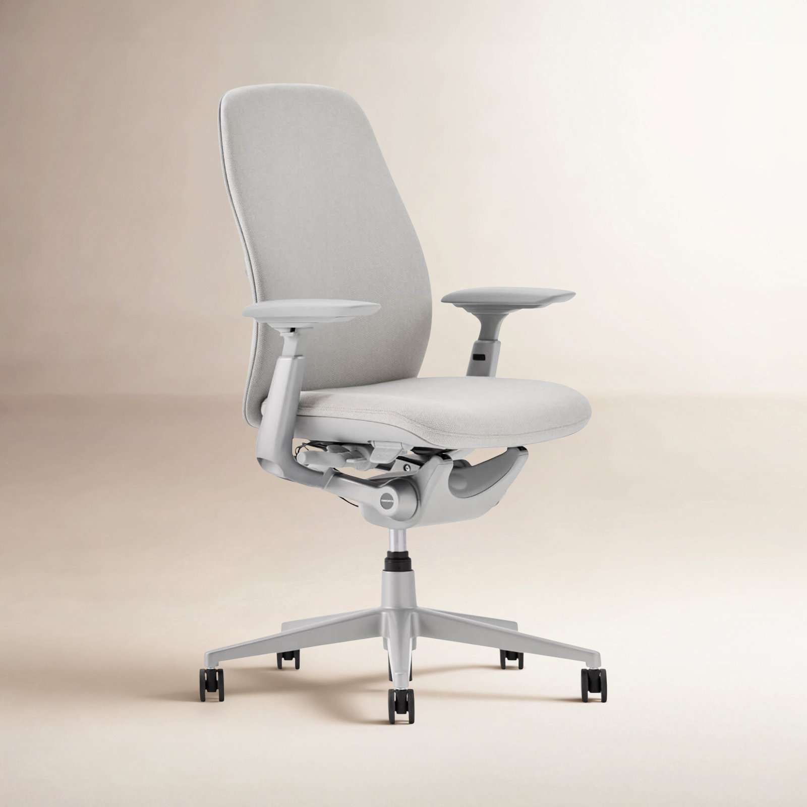 Haworth Zody Upholstered Office Chair - Dual Posture with Lumbar Support, Fog