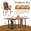 Ensemble de table de salle à manger 7 pièces avec plateau en bois et support en métal. L'ensemble de table de salle à manger 67 po rectangulaire pour 67 personnes offre stabilité, confort et style.-999939415