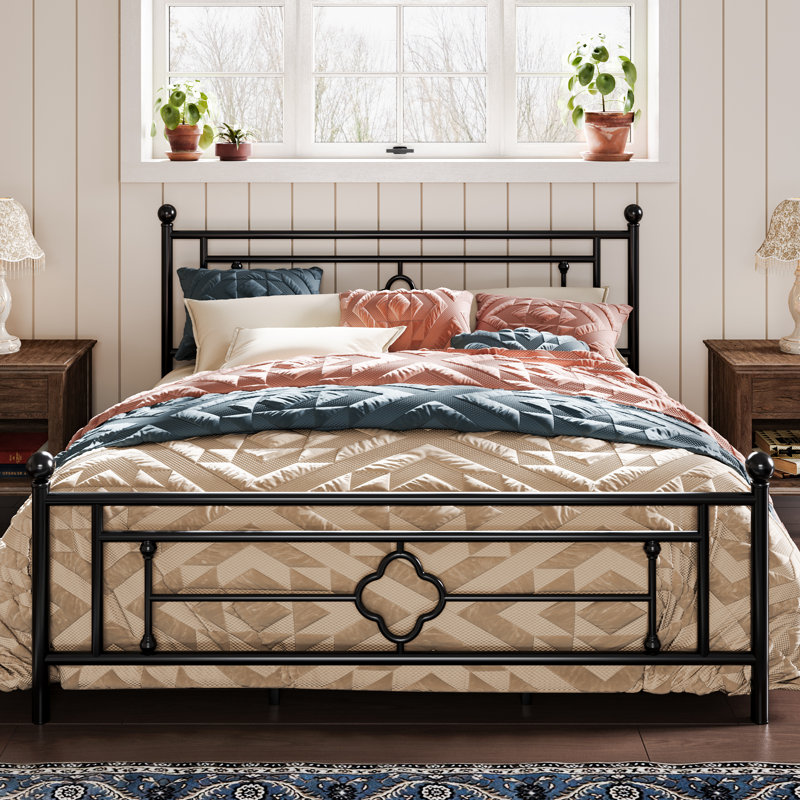 Erberto Platform Bed, Queen, Black