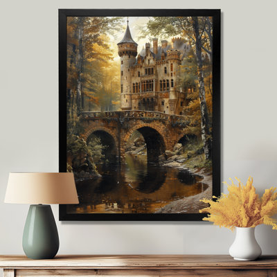 Beige jaune majestueux château en Écosse - châteaux, art mural