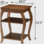 Walnut 2-shelf End Table-1997065413