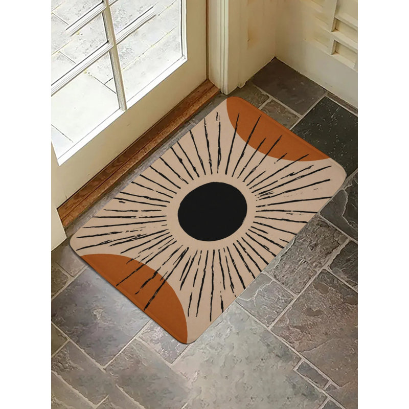 Sunburst Pattern Bath Rug, 16 X 24