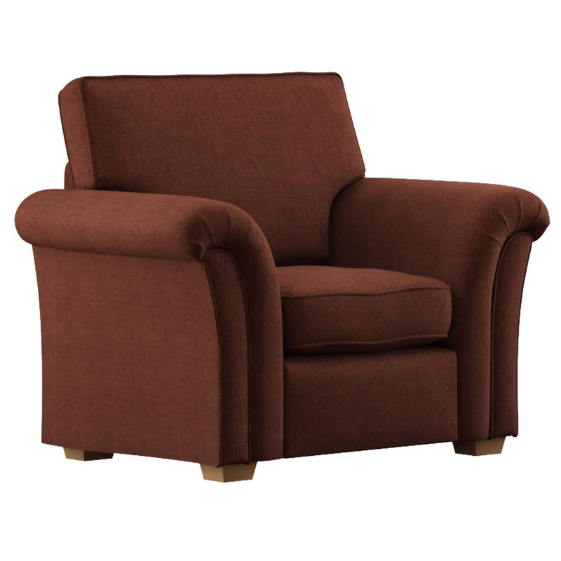 Upholstered Armchair, Brick