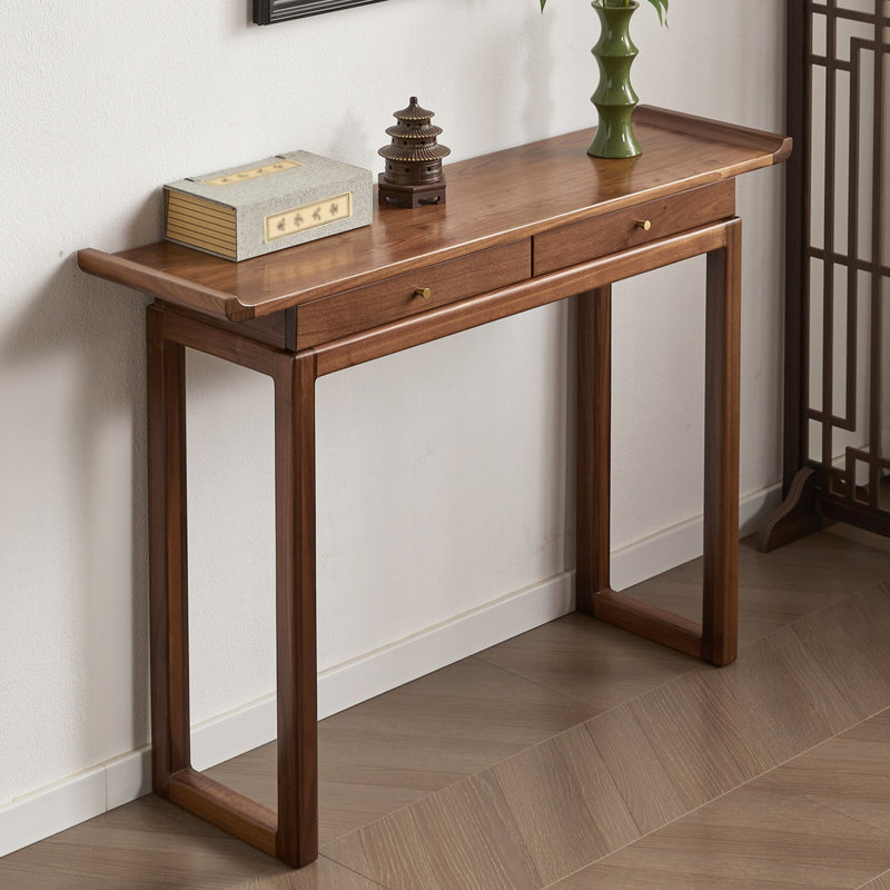 Console rétro de style chinois, 33.5" H x 47.2" W x 12.6" D