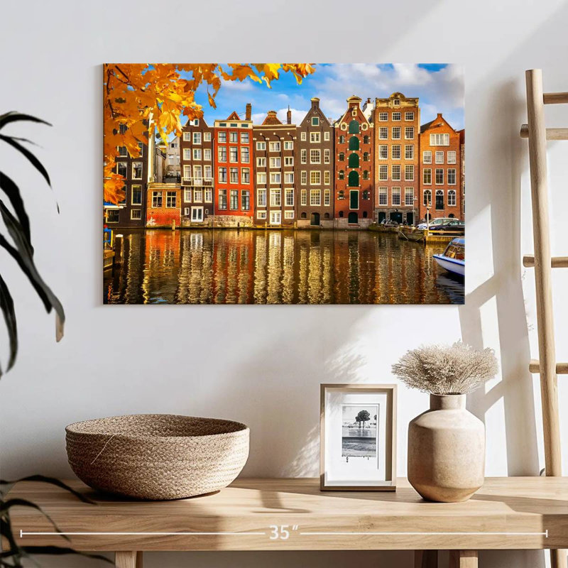 Bâtiments de Sireci au canal Amsterdam, H 16 po x l 24 po