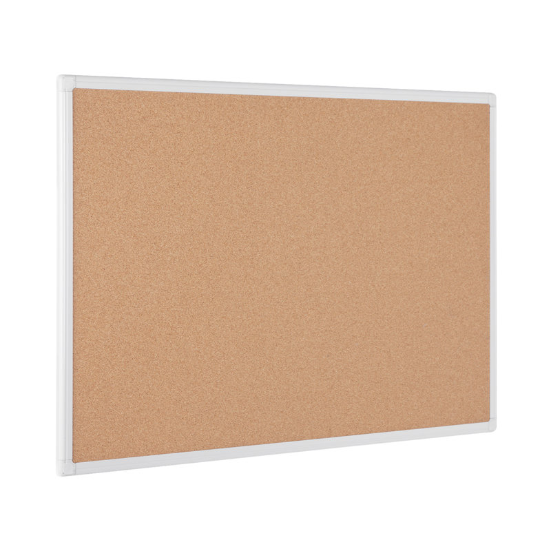Maya Wall Mounted Magnetic Bulletin Board, 60cm H x 90cm L x 1.5cm D, Light Brown