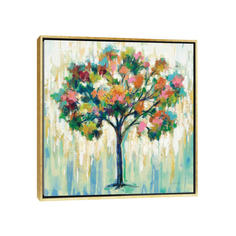 «Blooming Tree» par Silvia Vassileva - impression, Toile encadrée d'or, H 37 po x l 37 po x P 1,5 po, Aucun mat