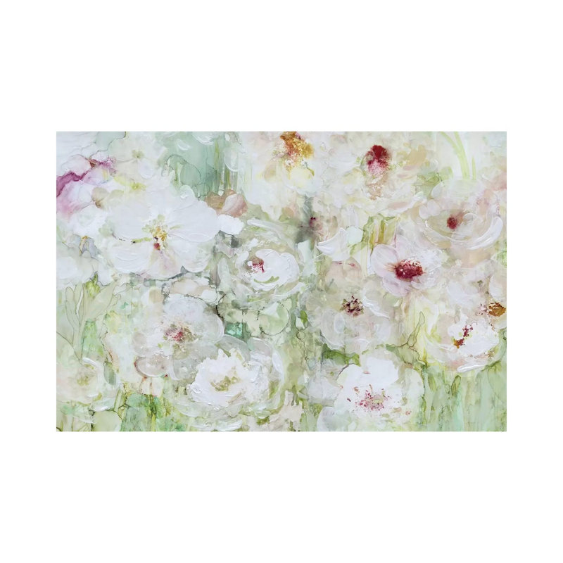 Jardin Blanc 1 Piece Wrapped Canvas Painting, 101.6 cm H x 66.04 cm W x 1.91 cm D