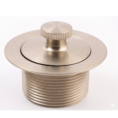 SUPPLYGIANT Lift and Turn Tub Drain Stopper,1-1/2 Bathtub Drain Assembly, Nickel Plated Finish