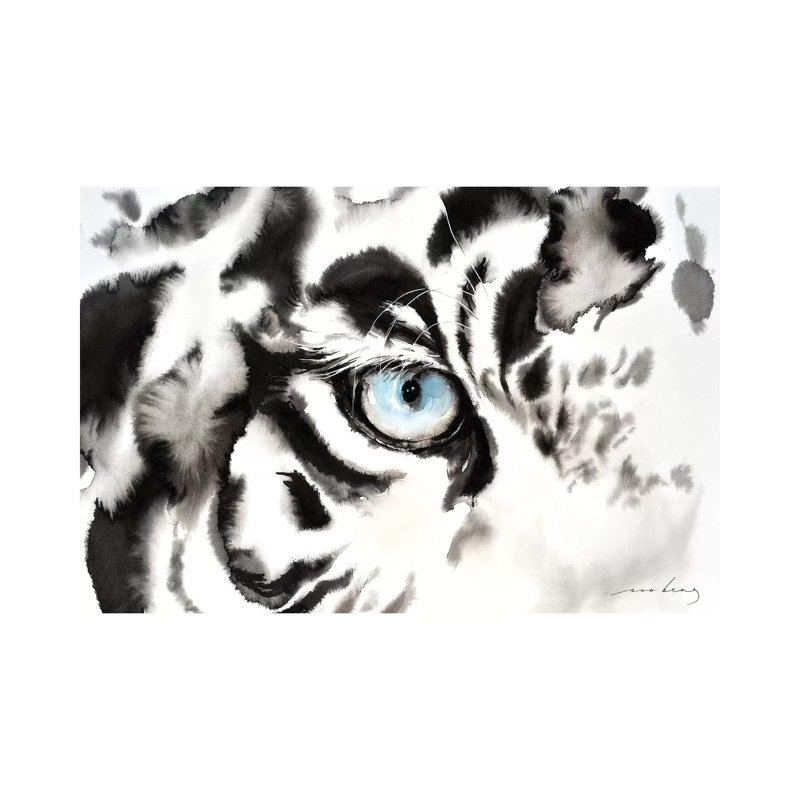 Tiger Look 1 Piece Wrapped Canvas Painting, 20.32 cm H x 30.48 cm W