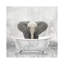 Baby Elephant Bath 1 Piece Wrapped Canvas Wall Art-1759982182