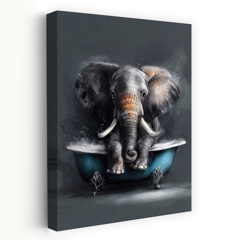 Art contemporain contemporain, éléphant, H 18 po x l 12 po