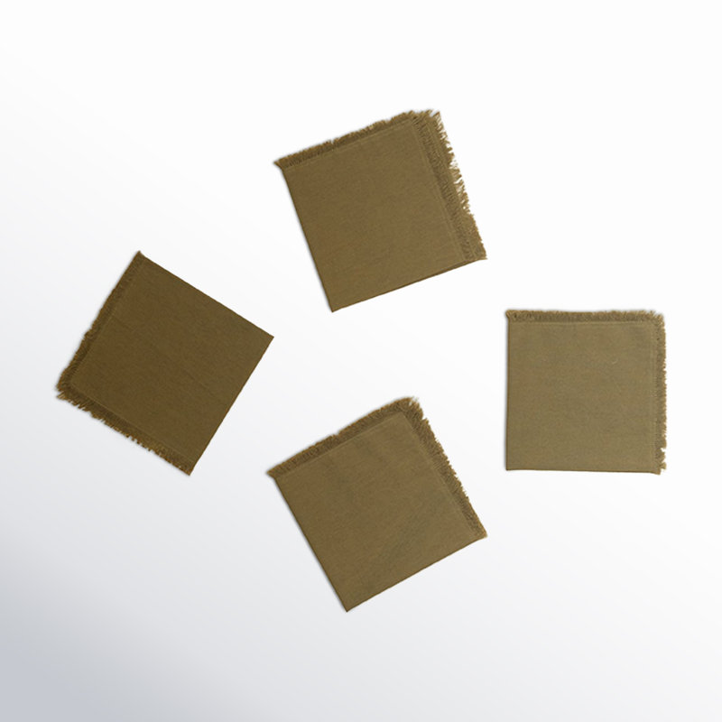 Essential Cocktail Napkin- Set Of 4, Olive