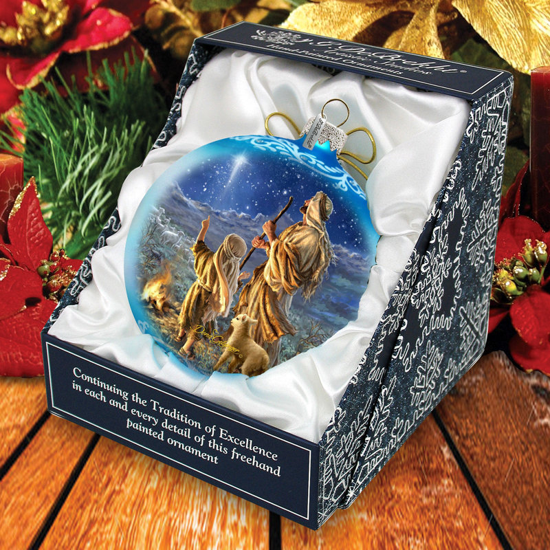 Holiday Splendor 5'' Handmade Glass Animals Ball Ornament