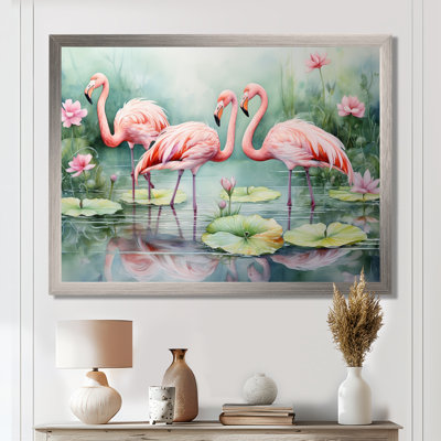 Elegant Pink Flamingo Paradise - Flamingo Wall Decor