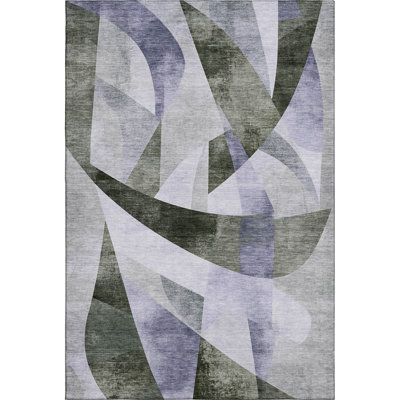 Premium Machine Washable Ashington AMF1836 Swirls Rug