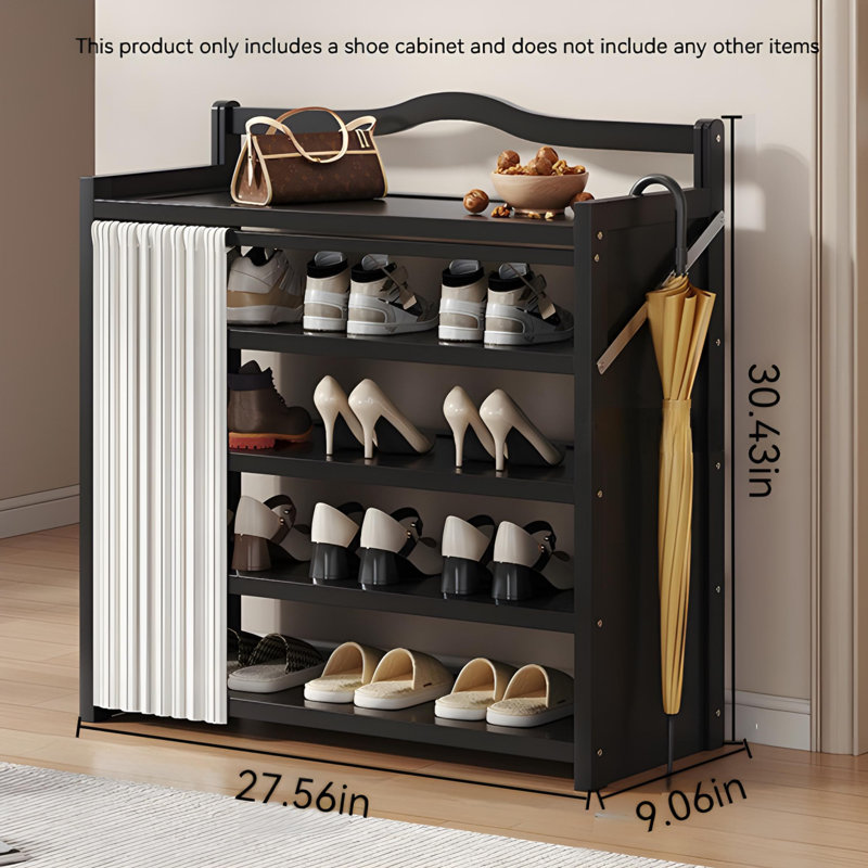 Foldable Shoe Rack For Home - Multi-Layer Bamboo Shoe Shelf With Dustproof Design, Easy Assembly For Entryway, Hallway, And Rental Apartments