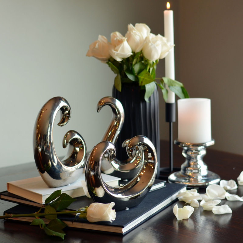 Ensemble de 3 sculptures Eternity Curl and Wave