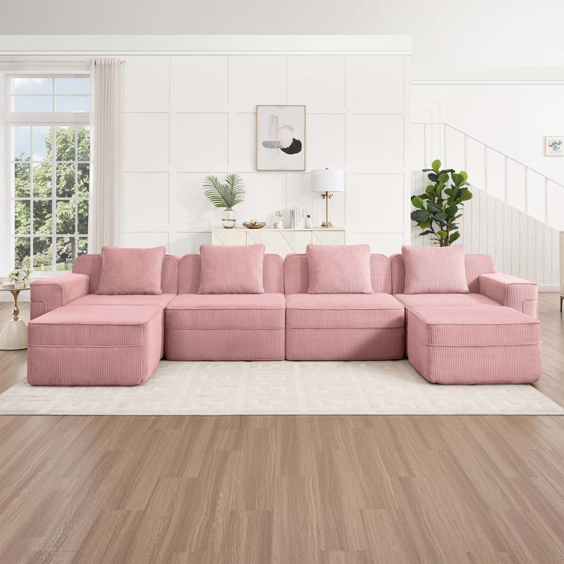 Canapé Corduroy, Rose