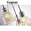 Luminaire suspendu en grappe à 3 lumières en verre cognac noir antique Nickelson
