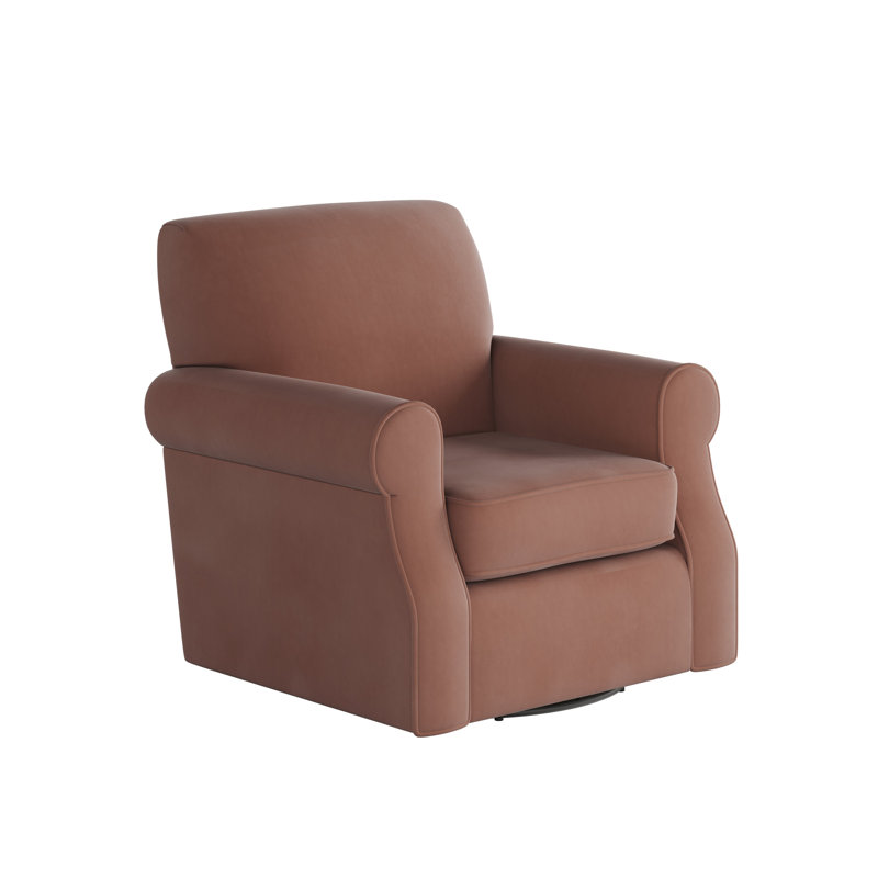 Fauteuil pivotant en polyester Silverlock, Mélange de polyester bois de rose