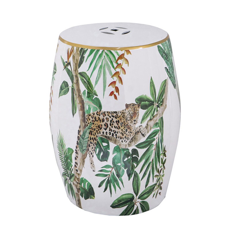 13X13x18" Ceramic Garden Stool