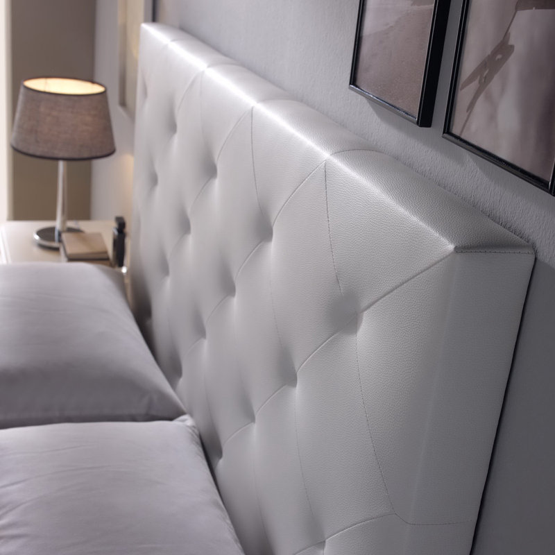 Hawthorn Upholstered Headboard, 60cm H x 160cm W x 8cm D, White