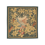 Hand-Knotted High-Quality Cream and Green Area Rug