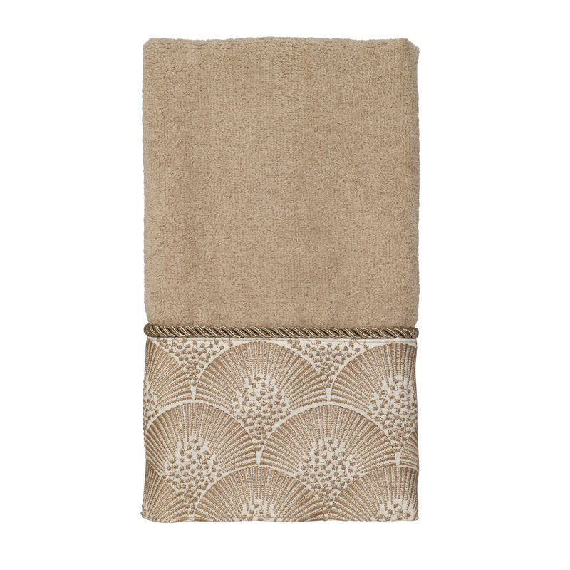 Tricia 100% Cotton Midweight Hand Towel, Brown