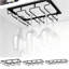 Under Cabinet Hanging Stemware Glass Rack, Kitchen Bar Use, Black
