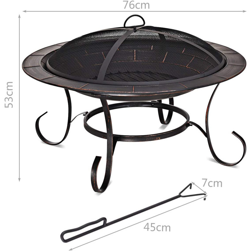 Poppie Round Smokeless Fire Bowls