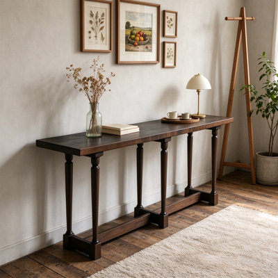 Solid Wood Top Console Table