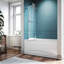 Porte de douche sans cadre avec porte pivotante avec verre trempé transparent de 1/4 po et l 48 po x H 58 po
