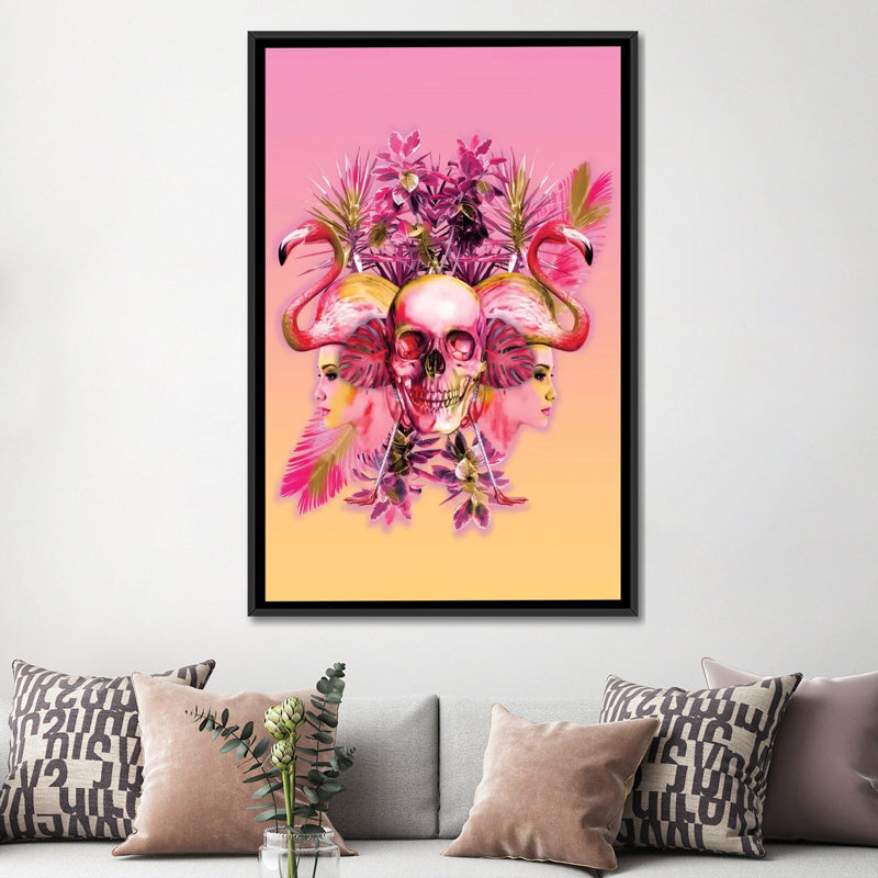 « crâne iii », impression sur toile tendue, H 60 po x l 40po x P 1,5 po, Toile tendue, Pas de tapis