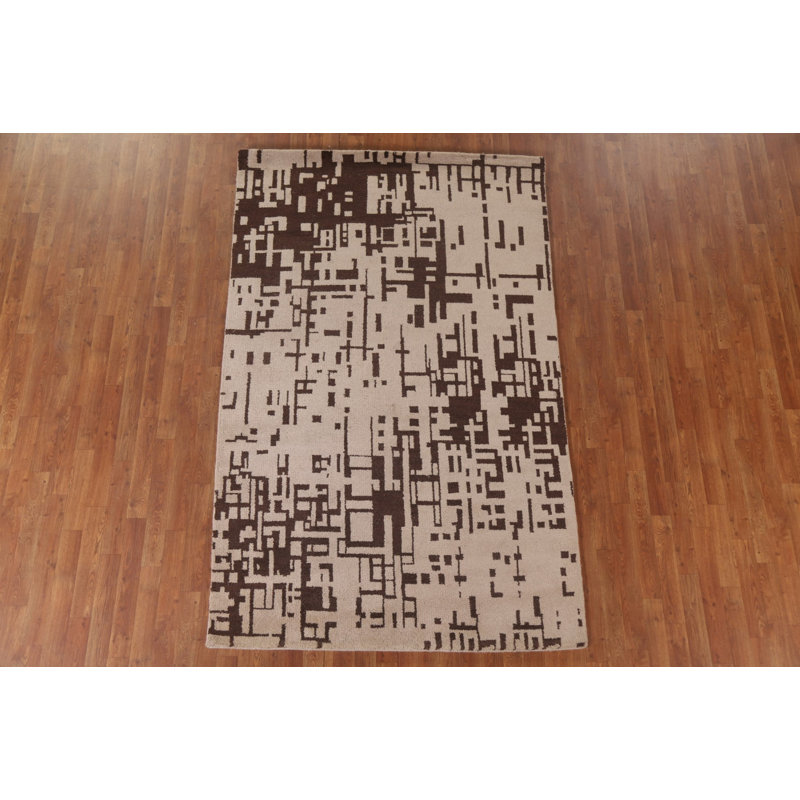 Tapis oriental abstrait 5 x 8