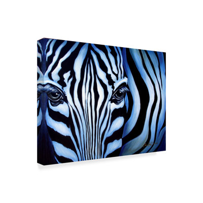 «Blue Zebra» par Cherie Roe Dirksen - reproduction d'art sur toile