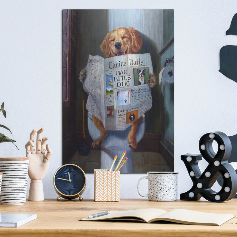 «Dog Gone Funny» par Lucia Heffernan, H 16 po x l 12 po