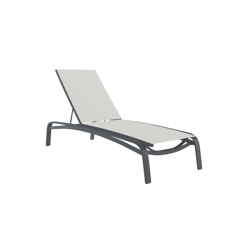 Laguna Beach Outdoor Chaise Lounge, Graphite, Bogota