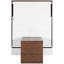 Lit escamotable pleine grandeur avec fonction bureau, style noyer et blanc, idéal pour les espaces urbains contemporains, bureau pliable avec cadre en bois massif, conception, zones à haute densité convenables,-1390048136