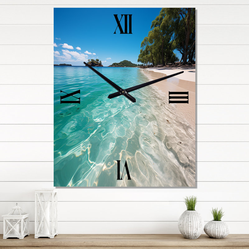 Horloge murale Whitehaven Beach Whitsunday I, Médium