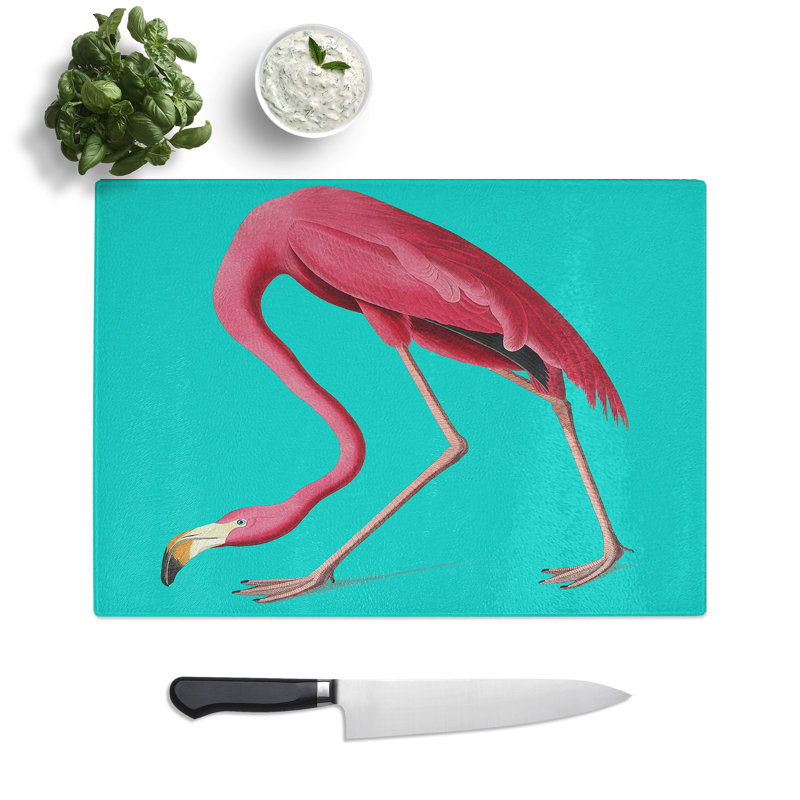 Flamingo by John James Audubon Chopping Board, 0.4cm H x 20cm W x 28.5cm L