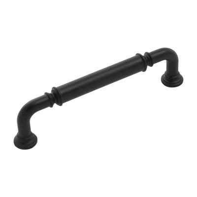 Berkshire Collection Handle Pull - 5-1/16" Center to Center Cabinet Pull Matte Black - Farmhouse Hardware for Drawers & Cabinets